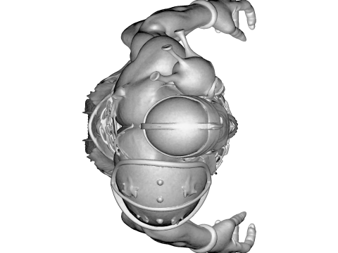 Figurka Tytana z Czaszką, High Poly, do druku 3D Model do druku 3D