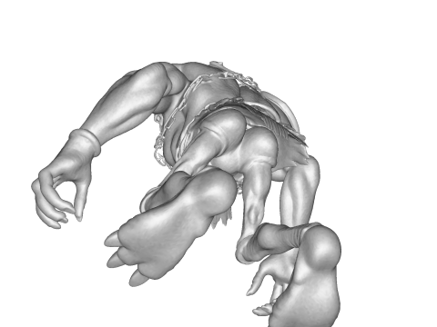 Figurka Tytana z Czaszką, High Poly, do druku 3D Model do druku 3D