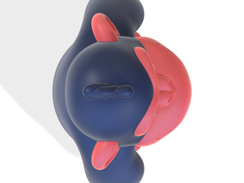 Cute Gorilla High Poly 3D Printable Figurine 3D Print Model