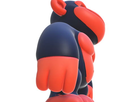 Cute Gorilla High Poly 3D Printable Figurine 3D Print Model