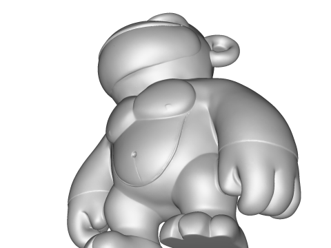 Cute Gorilla High Poly 3D Printable Figurine 3D Print Model