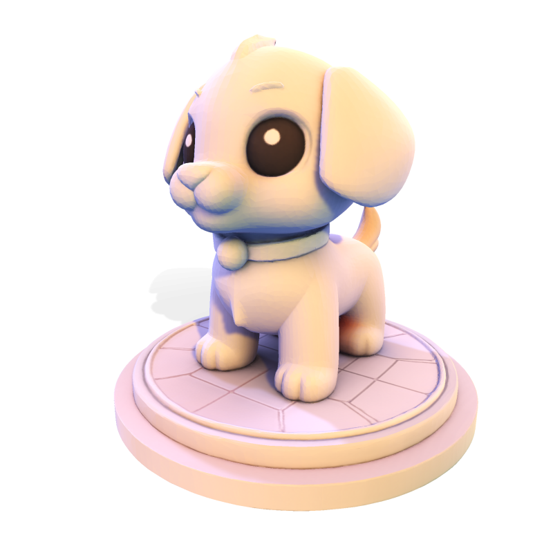 Adorable Low Poly Puppy - Ready for Print 3D Print Model .c4d .max .obj .3ds .fbx .stl .blend