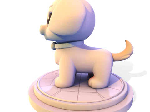 Adorable Low Poly Puppy - Ready for Print 3D Print Model