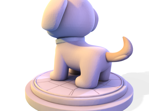 Entzückender Low-Poly-Welpe – bereit zum Drucken 3D Druckmodell