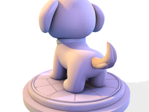 Entzückender Low-Poly-Welpe – bereit zum Drucken 3D Druckmodell