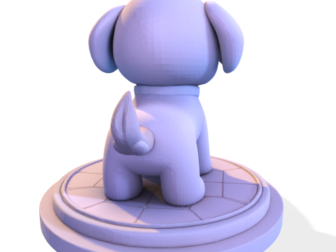 Entzückender Low-Poly-Welpe – bereit zum Drucken 3D Druckmodell