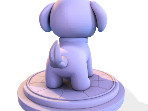 Adorable Low Poly Puppy - Ready for Print 3D Print Model