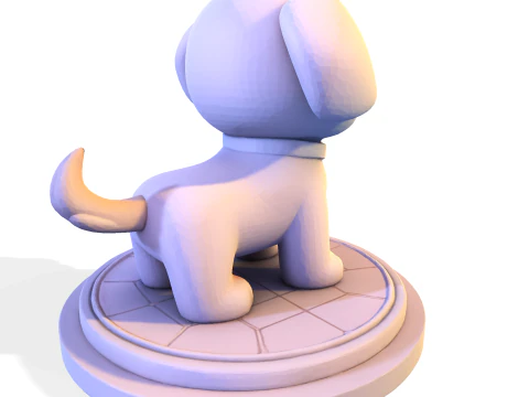 Adorable Low Poly Puppy - Ready for Print 3D Print Model