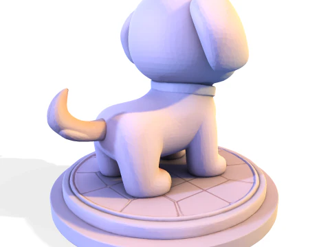 Adorable Low Poly Puppy - Ready for Print 3D Print Model