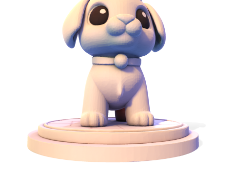 Entzückender Low-Poly-Welpe – bereit zum Drucken 3D Druckmodell