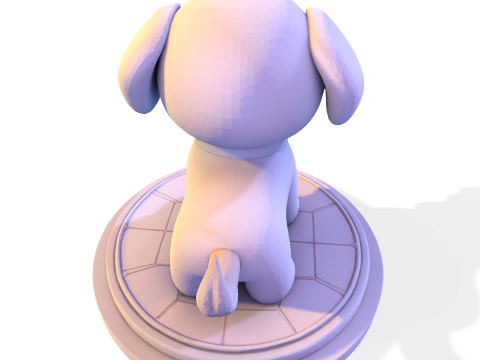 Entzückender Low-Poly-Welpe – bereit zum Drucken 3D Druckmodell