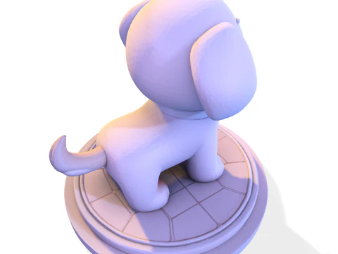 Adorable Low Poly Puppy - Ready for Print 3D Print Model