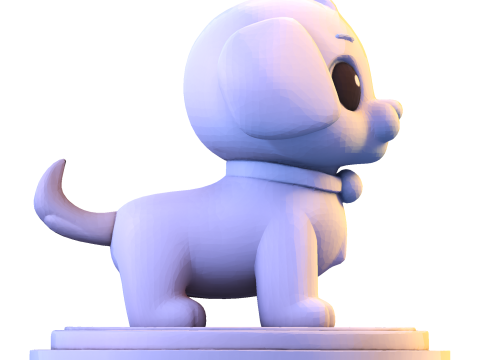 Entzückender Low-Poly-Welpe – bereit zum Drucken 3D Druckmodell