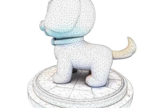 Adorable Low Poly Puppy - Ready for Print 3D Print Model