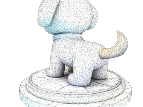 Adorable Low Poly Puppy - Ready for Print 3D Print Model