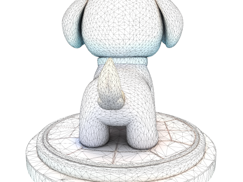 Entzückender Low-Poly-Welpe – bereit zum Drucken 3D Druckmodell