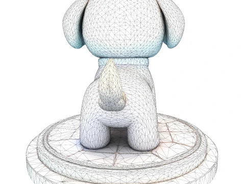Adorable Low Poly Puppy - Ready for Print 3D Print Model