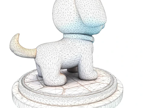 Adorable Low Poly Puppy - Ready for Print 3D Print Model