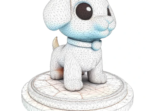 Adorable Low Poly Puppy - Ready for Print 3D Print Model