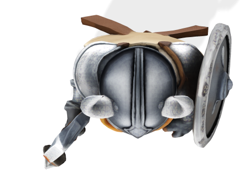 Low Poly Viking Spearman 3D Print Model