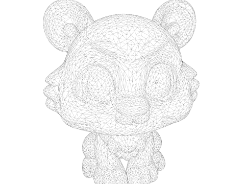 Adorable petit tigre Low Poly - Prêt à imprimer Modèles 3D en vedette