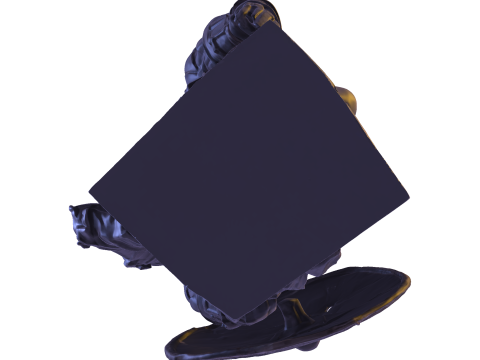 Patung Prajurit Lapis Baja Poli Tinggi Model Cetak 3D