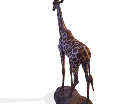 Patung Jerapah yang Megah - Patung Siap Cetak dengan Detail Tinggi Model Cetak 3D