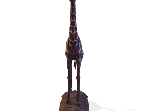 Escultura majestosa de girafa - est&aacute;tua de alto detalhe pronta para impress&atilde;o Modelo de Impressão 3D