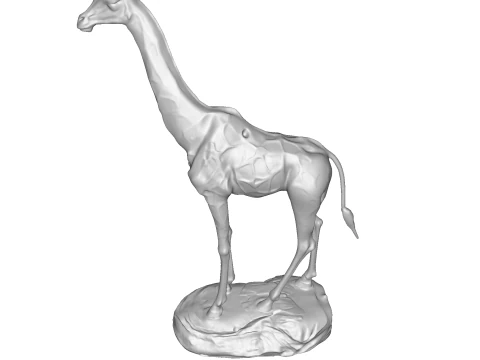 Escultura majestosa de girafa - est&aacute;tua de alto detalhe pronta para impress&atilde;o Modelo de Impressão 3D