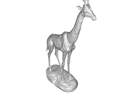 Escultura majestosa de girafa - est&aacute;tua de alto detalhe pronta para impress&atilde;o Modelo de Impressão 3D