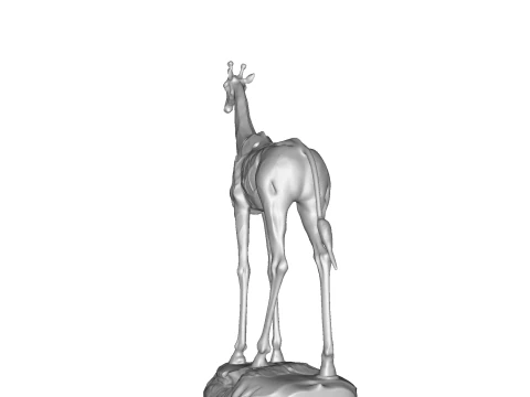 Escultura majestosa de girafa - est&aacute;tua de alto detalhe pronta para impress&atilde;o Modelo de Impressão 3D
