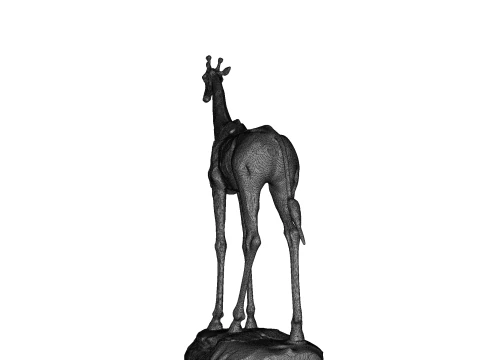 Escultura majestosa de girafa - est&aacute;tua de alto detalhe pronta para impress&atilde;o Modelo de Impressão 3D