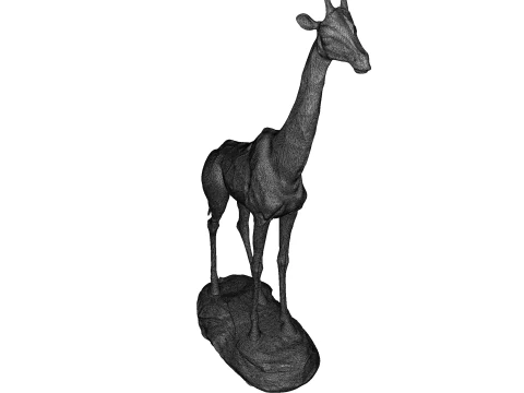 Escultura majestosa de girafa - est&aacute;tua de alto detalhe pronta para impress&atilde;o Modelo de Impressão 3D