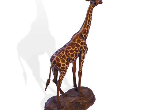Escultura majestosa de girafa - est&aacute;tua de alto detalhe pronta para impress&atilde;o Modelo de Impressão 3D