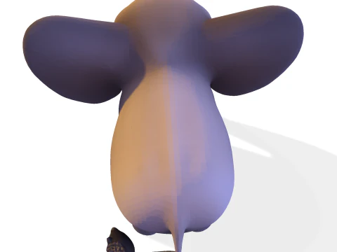 Low Poly Stylized Elephant - Optimized for Print Rigging Games 3D Print Model
