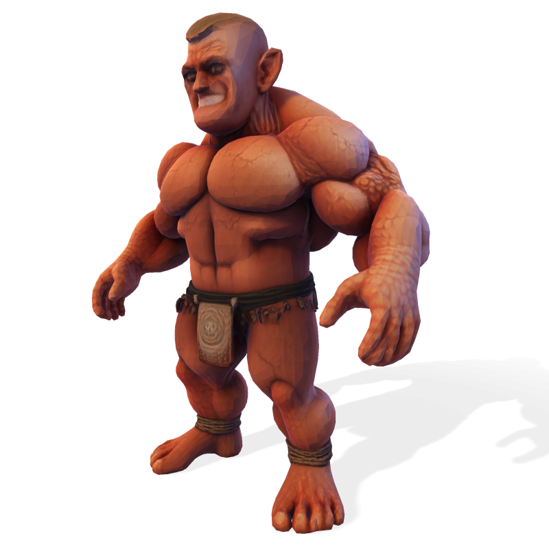 Statua kolosalnego, muskularnego wojownika - bardzo szczegółowy barbarzyńca fantasy Model do druku 3D .c4d .max .obj .3ds .fbx .stl .blend 