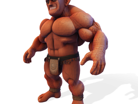 Statua kolosalnego, muskularnego wojownika - bardzo szczegółowy barbarzyńca fantasy Model do druku 3D