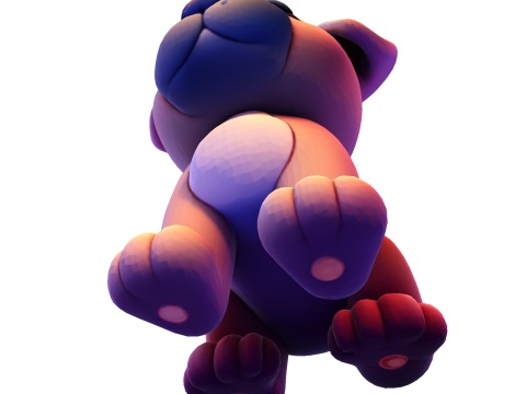 Adorable estatua de cachorro - Low Poly para imprimir Modelo de impresión 3D