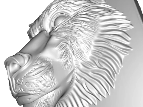 Realistic Wolf Head Wall Hook Plaque 3D Print Model