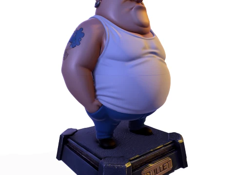 Bullet Stylized 3D Character Model MR Been Series HighDetail Figurine 3D Print Model