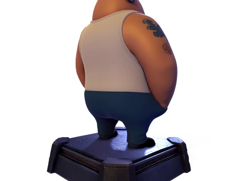 Bullet Stylized 3D Character Model MR Been Series HighDetail Figurine 3D Print Model