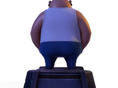 Bullet Stylized 3D Character Model MR Been Series HighDetail Figurine 3D Print Model