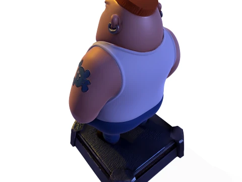 Bullet Stylized 3D Character Model MR Been Series HighDetail Figurine 3D Print Model