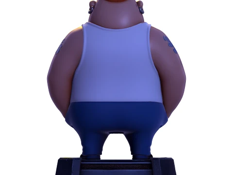 Bullet Stylized 3D Character Model MR Been Series HighDetail Figurine 3D Print Model