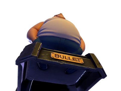 Bullet Stylized 3D Character Model MR Been Series HighDetail Figurine 3D Print Model