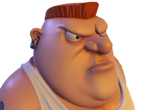 Bullet Stylized 3D Character Model MR Been Series HighDetail Figurine 3D Print Model