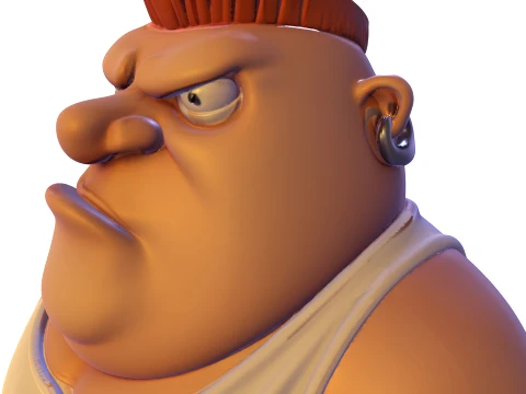 Bullet Stylized 3D Character Model MR Been Series HighDetail Figurine 3D Print Model