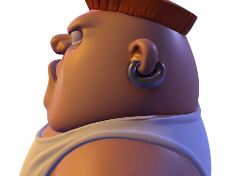 Bullet Stylized 3D Character Model MR Been Series HighDetail Figurine 3D Print Model