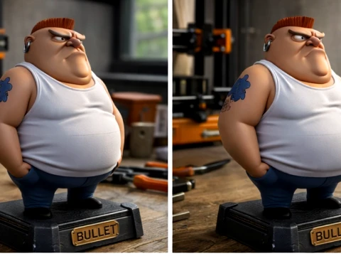 Bullet Stylized 3D Character Model MR Been Series HighDetail Figurine 3D Print Model
