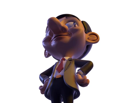 Mr Bean Stylized PBR 3D Collectible Figure 3D Print Model
